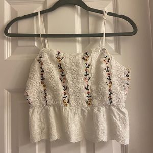 White Forever 21 Crop Top